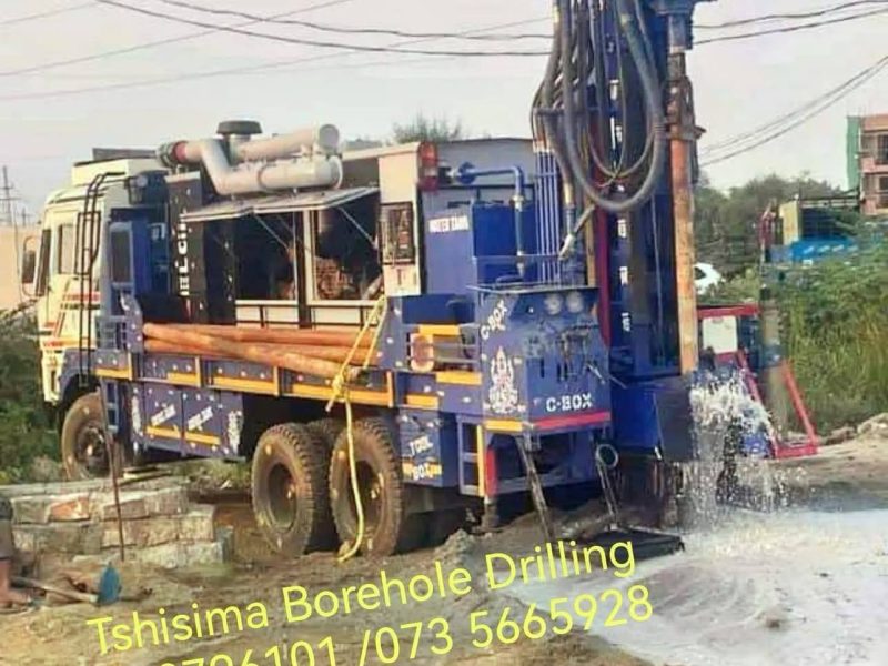 Tshisima borehole drilling