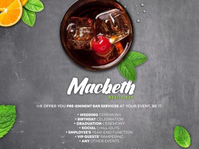 MACBETH'S mobile bar