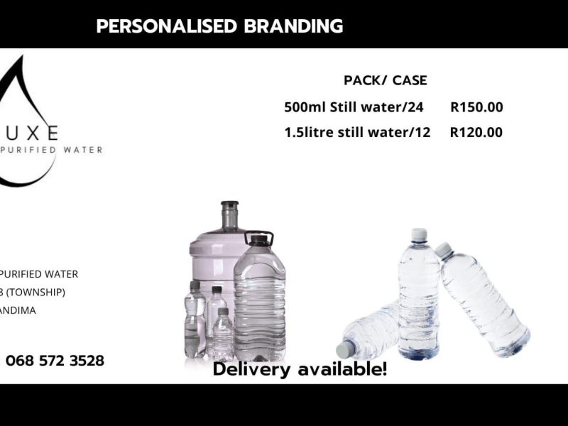 Luxe purified water