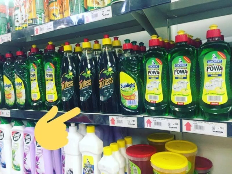 Spotless dishwashing liquid