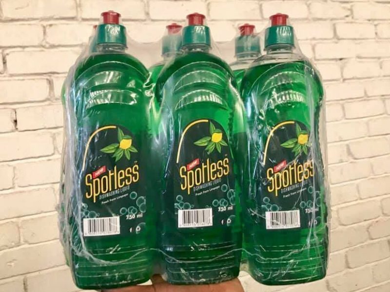 Spotless dishwashing liquid